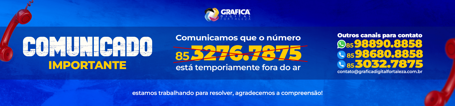 Problema no telefone