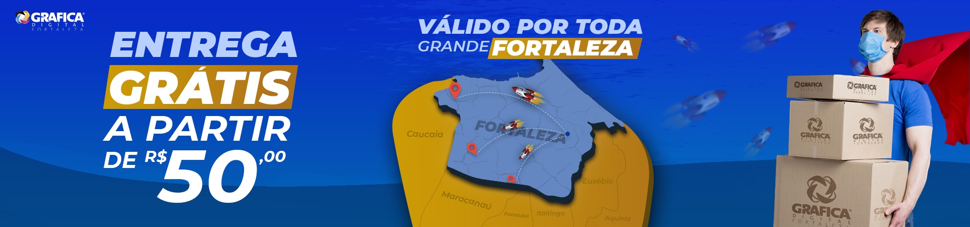 Gráfica Digital Fortaleza, Digital, Offset, Comunicação Visual, Sublimação.