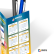 Calendário de Mesa Triangular com porta canetas - Vertical