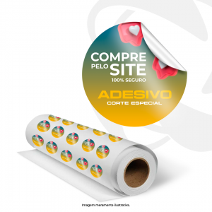 Adesivo Leitoso Impresso com Corte Especial M² Vinil Branco  4x0 Brilho Corte Especial 