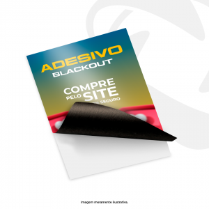 Adesivo Blackout Impresso M² Vinil Branco  4x0 Brilho Corte Reto 