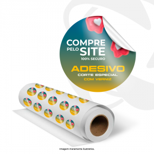 Adesivo Leitoso Impresso com Corte Especial + Verniz M² Vinil Branco   Brilho Corte Especial 