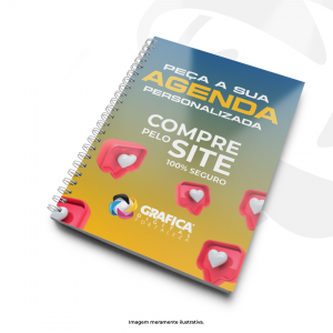 Agenda Personalizada Capa Dura / Miolo Ap 75g 14x20 Capa e Contra 4x0 / Miolo 1x1 Laminação Fosca ou Brilho Encadernação Wire-o Miolo Permanente ou Datado