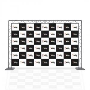 BACKDROP ALUGADO (Com ou sem Lona) Estrutura em Aço Galvanizado Personalizado 4x0  Material Resistente 