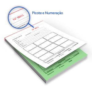 Bloco - Tam. 10x15cm - Numerado - 1x0 - AP 60g Papel Ap 60g 10x15cm 1x0  Colado e Picotado Numerado