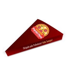 Embalagem Fatia de Pizza 14,5x3,5x19 Papel Supremo 250g Largura 14,5cm X Altura 3,5cm X Comprimento 19 4x0  Faca de Corte 