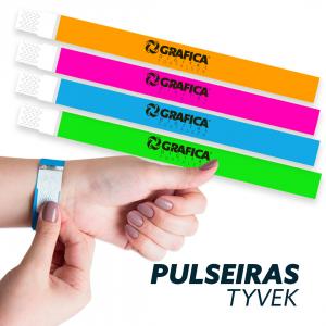 Pulseiras Tyvek  238x20mm 1x0 (Cor da personalização)   