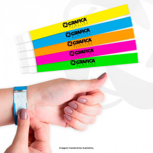 Pulseiras Tyvek  238x20mm 1x0 (Cor da personalização)   