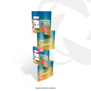 Totem Triedo Papel Duplex Matte 500g 45x45x45 (4 unidades) 4x0 cores  Corte Reto 